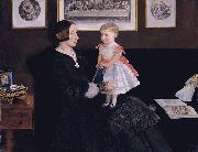 Sir John Everett Millais Mrs James Wyatt Jr and her Daughter Sarah France oil painting artist